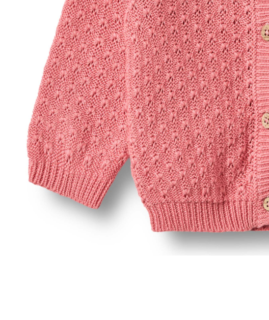 Wheat Knit Cardigan Magnella soft pink